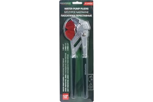 Image of Water Pump Pliers, 250mm, Rubber Grip Handle, Professional Grade, Grey and Black
