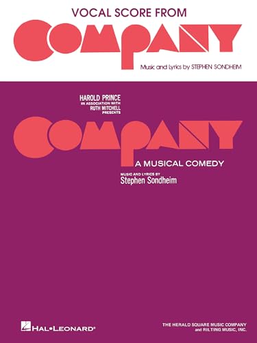 Company - A Musical Comedy | Broadway Vocal Score Selections for Students | Complete Piano Vocal Sheet Music Book by Stephen Sondheim | Theatre Repertoire for Study Auditions and Performance