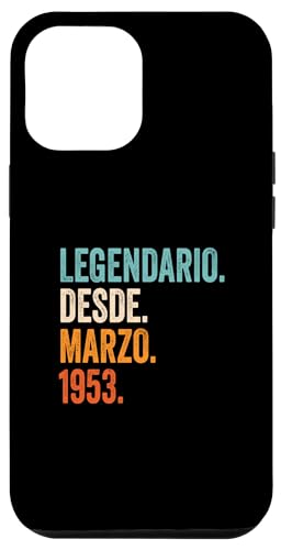 Carcasa para iPhone 12 Pro Max Legendario Desde Marzo 1953 años 71 aniversario cumpleaños