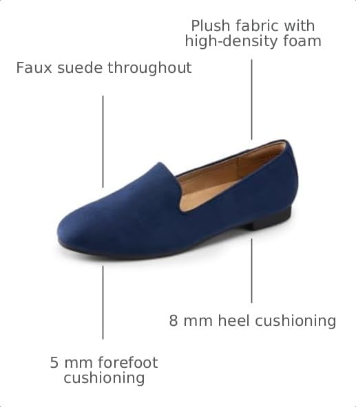 Image of DREAM PAIRS Round Toe Flats for Women Dressy Comfortable, Slip-On Dress Business Casual Office Work Shoes for Women