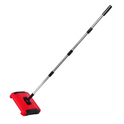 TOYANDONA Spazzatrice Manuale per Pavimenti e Tappeti con Manico Regolabile Aspirapolvere Silenzioso Senza Elettricità per Rimozione Pelo Animali e Detriti Strumento per Casa e Ufficio