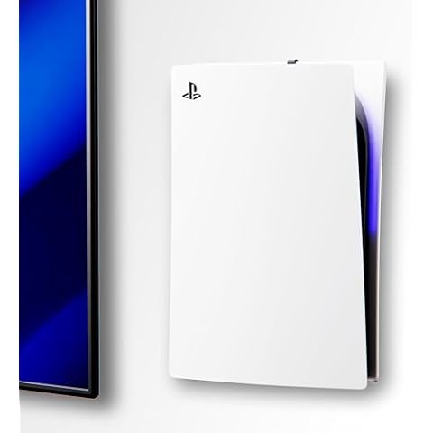 PS5 Wall Mount for PlayStation 5 Disc Edition and Digital Edition (Mount The Console on Wall Near or Behind TV with Invisible Design), Including 2 Accessories Holders (Black) - Not for PS5 Slim Cover