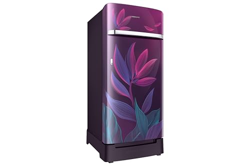 Image of Samsung 189 L, 5 Star, Digital Inverter, Direct-Cool Single Door Refrigerator (RR21H2H259R /HL, Paradise Bloom Red, Base Stand Drawer, Single Touch Defrost, 2026 Model)