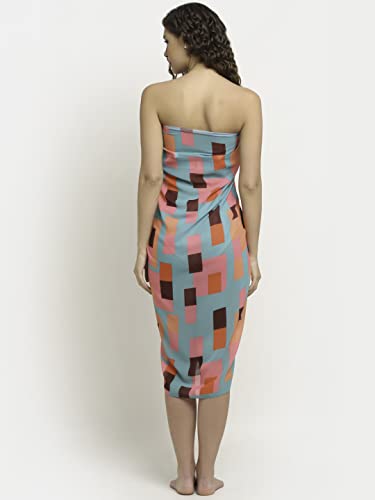 Image of EROTISSCH Women's Poly Georgette One-Piece Swimsuit Cover-Up Sarong, Made of 100% Polyester, Quick-Dry, Lightweight Beachwear for Girls with Adjustable Halter Neck, Suitable for Beach,Resort&Pool