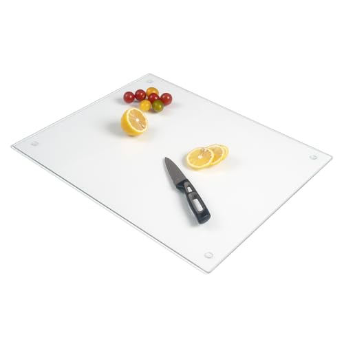 Tempered Glass Cutting Board for Kitchen, Clear Cutting Board for