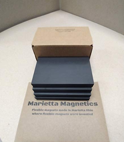100 Pack 4" x 6" Plain Magnet Sheets 20 mil - Marietta Magnetics Brand