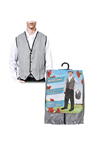 Dysmad Costumizate! Chaleco de chulapo madrileño para Hombre. Fiestas de San Isidro Madrid