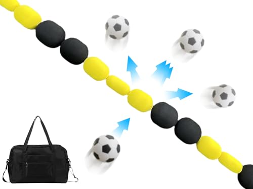 Goalkeeper Training Equipment -13FT Goalie Single Line Deflector, Ball Deflector Soccer, Multiple Different Refraction Angles, Reflexes and Agility Training (13 FT)