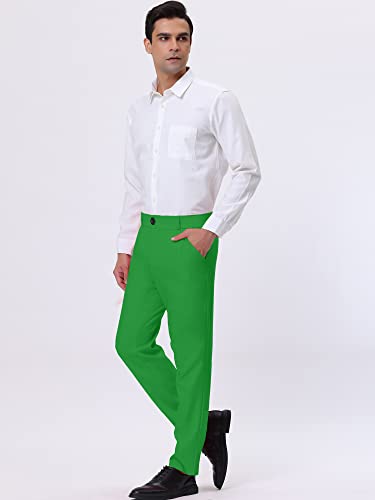 Lars Amadeus Solid Color Dress Pants for Men's Straight Fit Flat Front Chino Trousers4