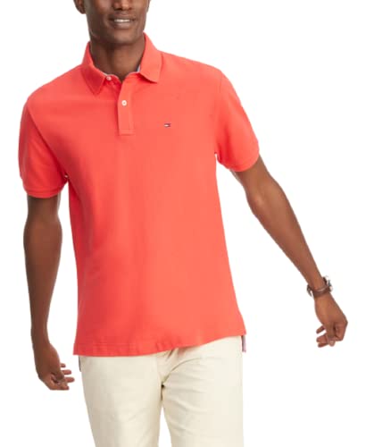 Image of Tommy Hilfiger Mens Short Sleeve Cotton Pique Polo Shirt in Regular Fit