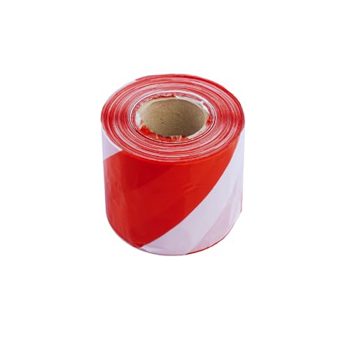 PENNELLIFICIO 2000 Cinta de señalización roja y blanca, cinta de señalización para zonas de seguridad, longitud 200 metros y ancho 70 mm, fabricada en Italia