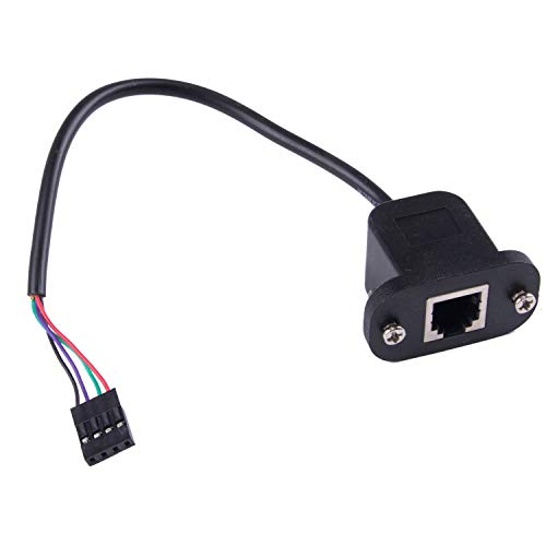 Cable de extensión de red Ethernet RJ11 6P4C hembra a DP 4P macho, 15 cm Cover