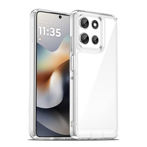 Image of Case for Motorola Moto G56 5G, Military Grade Drop Protection Phone Case, Yellowing Resistant, Anti-Scratch Hard PC Back, Shockproof Hard Ultra-Thin Protective Cover, Clear
