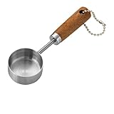 Photo Gallery cucchiaio dosatore in acciaio inossidabile da 14 ml, fondo piatto, misurino appendibile con manico in legno, strumenti for misurare il caffè da cucina(silver) Photo Gallery cucchiaio dosatore in acciaio inossidabile da 14 ml, fondo piatto, misurino appendibile con manico in legno, strumenti for misurare il caffè da cucina(silver)