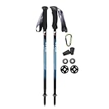 Fizan Compact 3 Trekking Poles – 5.6 oz Ultralight, Backpacking, Thru Hiking Poles, Adjustable, Collapsible, Customized Fit, EVA Grips, Aluminum Walking Sticks (Compact 3 / EVA/Blue)