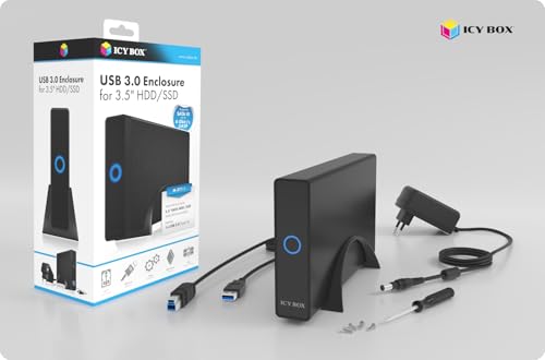 Caja externa para disco duro 3.5 pulgadas ICY BOX negra miniatura 7