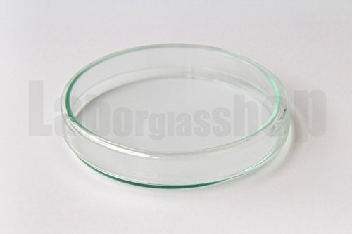 FunChem Glas-Petrischalen mit Deckel, 5er-Pack, Hochborosilikatglas, Klare Autoklavierbare Zellkulturschalen, Labor-Petrischalen, Außendurchmesser 60 mm