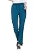 Elle Women Scrubs Pant Natural Rise Straight Leg EL167P, M Petite, Caribbean Blue