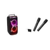 Bundle of JBL PartyBox Club 120 - Portable Party Speaker w/Dual Mic & Guitar Inputs (Black) + JBL PartyBox Wireless Mic - 2X Digital Wireless Microphones, Compatible with All PartyBox Speakers (Black)