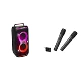 Bundle of JBL PartyBox Club 120 - Portable Party Speaker w&sol;Dual Mic & Guitar Inputs &lpar;Black&rpar; &plus; JBL PartyBox Wireless Mic - 2X Digital Wireless Microphones&comma; Compatible with All PartyBox Speakers &lpar;Black&rpar;