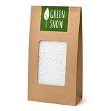 2 Liter EUROSAND®Biologisch abbaubarer Kunstschnee auf Naturbasis – Funkelnder Dekoschnee für realistische Winterlandschaften–100% kompostierbar – Sicher für den Innenbereich - schwer entflammbar