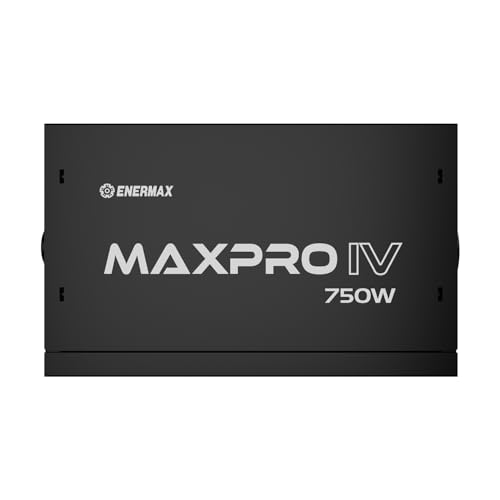 ENERMAX MAXPRO IV 750 Watt, alimentatore non modulare ATX Gaming PC, cavo singolo Mesh Leeve, 80 Plus, ventola silenziosa da 120 mm, condensatore con circuito di protezione a 5 livelli, EMP750 W - Alimentatore - Immagine 1