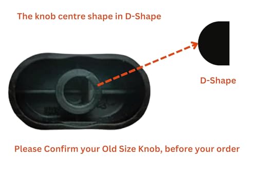 Image of Knob - Suitable for Edge Schott Glass 4 Burner Gas Stove set of 1 Stove Knobs Suitable for Edge & Major Glass Top Gas Stoves (Colour: Black, Pack of 1 Unit)