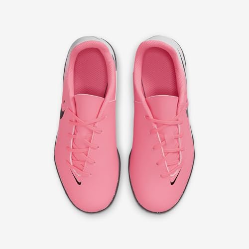 Nike Jr. Phantom GX 2 Club Little/Big Kids' IC Soccer Shoes (FJ2606-600, Sunset Pulse/Black) Size 1.54