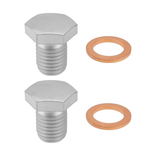 The Lord of the Tools 2 Pezzi Tappo A Vite Per Coppa Dell'olio OE 11137535106 STC2034 Compatibile Con BMW Compatibile Con Land Rover Range Rover II 1994.07-2002.03 M12x1.5 Con Anello Di Tenuta