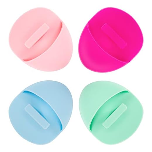 4 Pack Silicone Face Scrubber, JEXCULL Soft Silicone Facial Cleansing Brush Ergonomic Manual Face Exfoliator and Massager Pad for All Skin Types Deep Cleaning Skin Care…