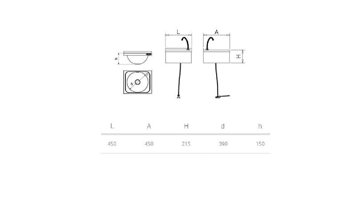 Lavamanos de pared con pedal h509_02