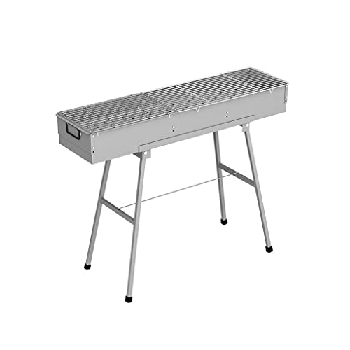 Gril à charbon de bois pliant XMING 80cm pour cuisson extérieure grand format - 2