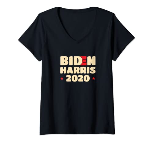 Mujer Joe Biden Kamala Harris Soporte Diseño 2020 Camiseta Cuello V