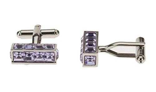 Mancuernillas de Cristal Modernas para Hombre con Estuche miniatura 3