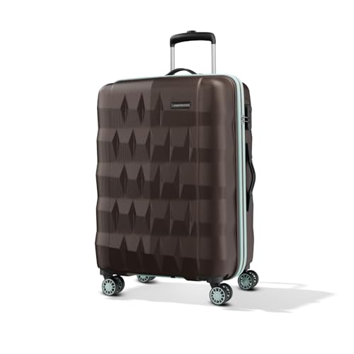 Image of Aristocrat Comet 8 Wheel Check-in (Large Size) Hard Case Trolley Bag | Combination Lock | Tough And Durable Polycarbonate Luggage|3 Year International Warranty | 76 CM Suitcase for Travel | Dark Brown