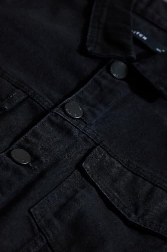 Image of SNITCH Men Casual Jacket | Relaxed Fit Full Sleeve Classic Collar Solid Pattern | Premium 100% Cotton Twill Fabric & Buttoned Closure For Everyday Wear
