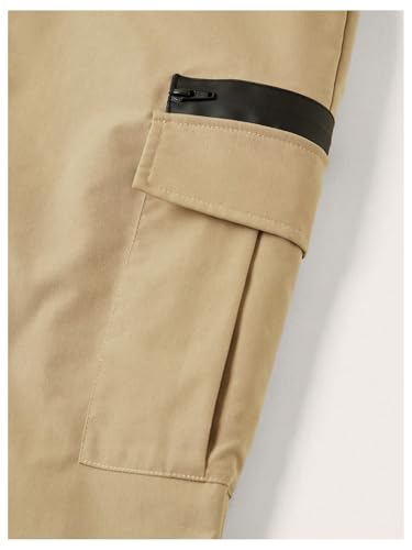 SOLY HUX Boy's Cargo Pants Streetwear 2 Packs Elastic Waist Outdoor Joggers with Pockets3