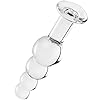 XoticPlay Glas Masturbation Perlen Anal Plug Dildo Glasdildo Analkugeln Crystal Penis Butt Plug Clear Anal Training Expander Dildo für Männer/Frauen Masturbation #5