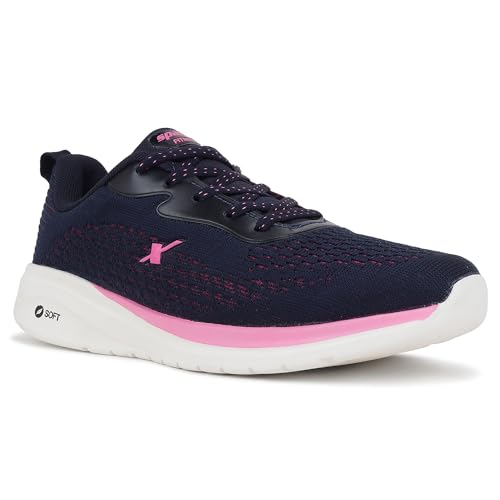 Image of SPARX Sports Running Shoes for Women - Lightweight Breathable Lace-Up Athletic Shoes with Cushioned Comfort, Shock Absorption, Durable Grip, Flexible Sole & Everyday Walking Performance
