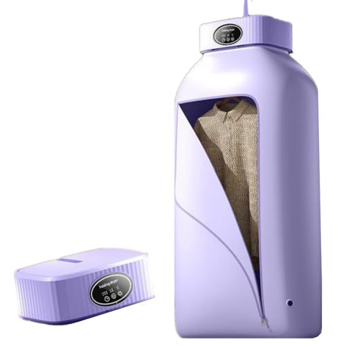 Portable Clothes Dryer - Fast Drying, Timed Quiet Drying, Portable Compact Foldable Dryer Machine for Apartments Home Travel RVs (CHERRY BLOSSOM POWDER)