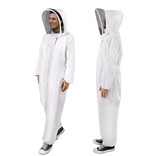 Flexzion Ganzkörper-Imkeranzug, Imkerbekleidung Overall Jacke Outfit Ausrüstung Bienenhaltungszubehör mit schützender… – Bild 8