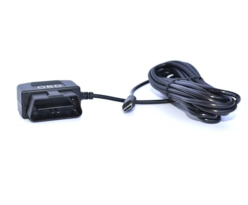OBD2 OBD Power Cable for Dash Camera TwinPa OBD to USB-C OBDII Adapter Hardwire Charger Cable 24 Hours Surveillance and Acc Two Mode 12-36V to 5V 3A (USB-C Port)