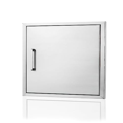 Atatod Outdoor Kitchen Door, 27 "W20 H Outdoor Kitchen Access Door, Stainless Steel Barbecue Single Door, Can Be Used for Outdoor Kitchen Island Or Outdoor Kitchen