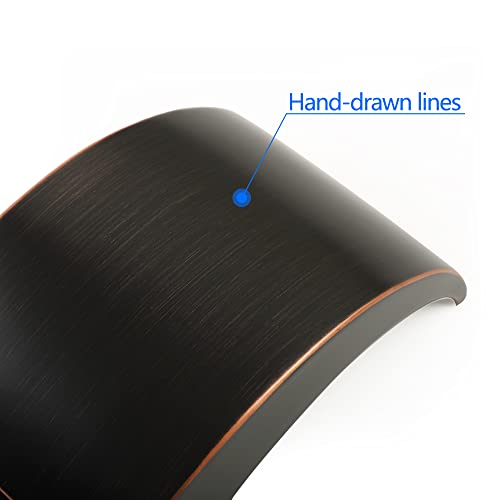 Waterfall Bathroom Faucet Led Double Handle Widespread Vanity Faucet Deck Mount 3 Hole Bath Sink Faucet, Skowll Oil Rubbed Bronze #TOP6