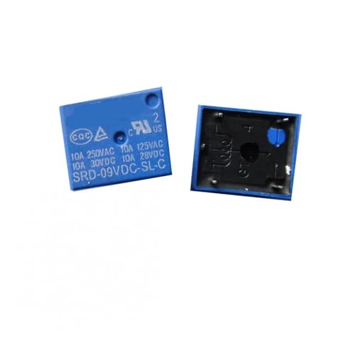Relais de puissance 9V DC SRD-09VDC-SL-C mini pour circuit PCB en lot de 10 pièces T73