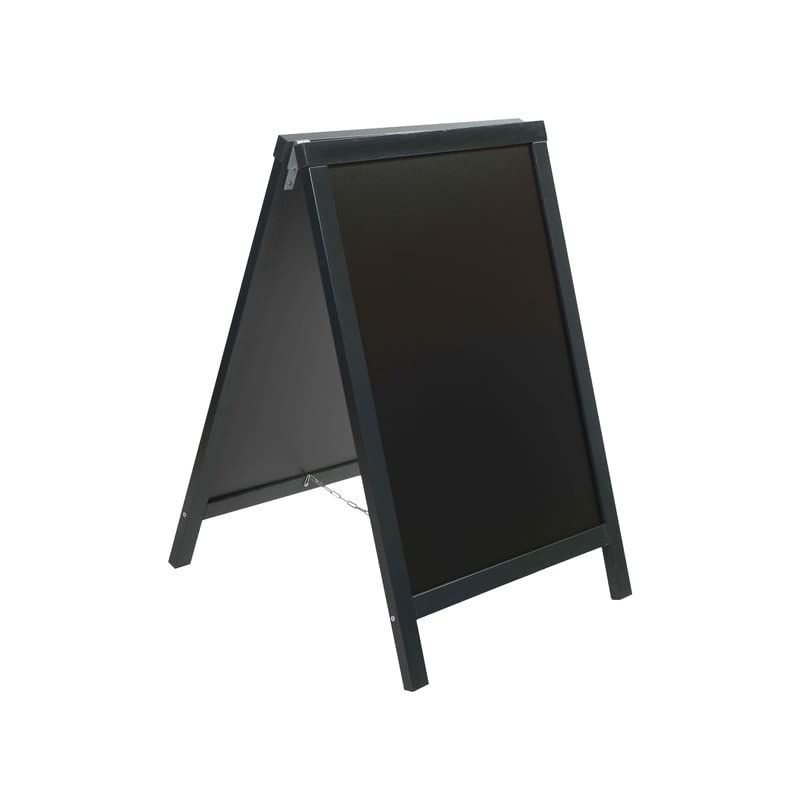 Chevalet stop trottoir avec cadre bois couleur anthracite dimensions 85 x 55 cm