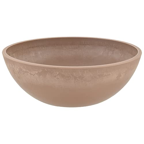 PSW Pot M30TP Collection Shallow Garden Bowl Low Planter for Succulents, Bonsai, Fairy Gardens, Herbs, 12-inch, Taupe by PSW Pot Collection - Image 2