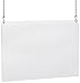 Ceiling Suspended Clear Acrylic Poster Frame Displays 17 x 11-Inch Signs, Double-Sided Display, Slide-in Side Loading - Sold in A Set of 4