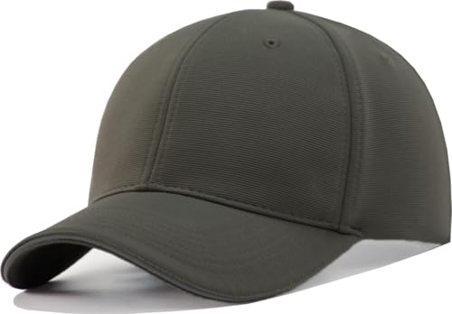 Image of TSSGBL Men's Plain Baseball Hat - OSFM & XXL Big Head Fit，Adjustable Structured Ball Cap with Reflective Sandwich Brim