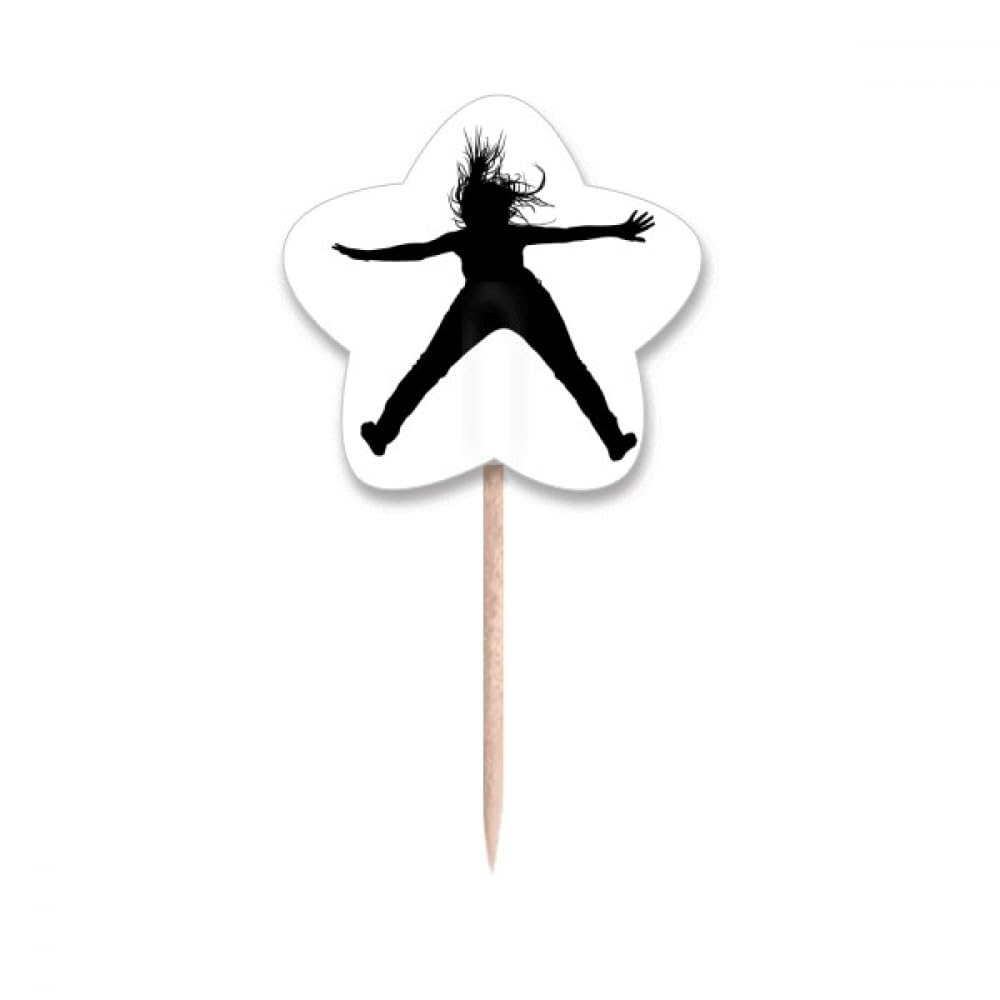 Cure-dents Drapeaux Étoile pour Cupcake Picks de Gymnastique et Activité Sportive